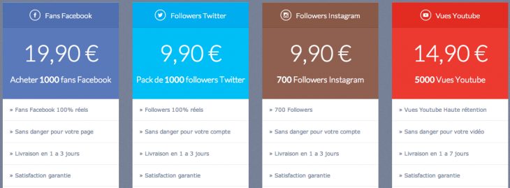 Achat de fans