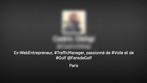 Biographie Twitter