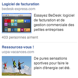 Publicité Facebook