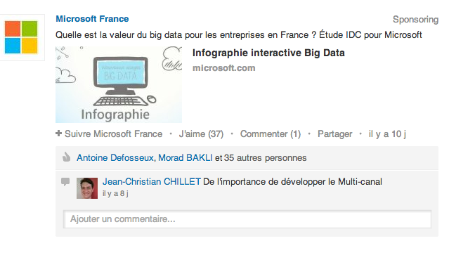 Publicité LinkedIn