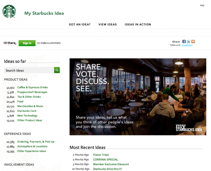 Starbucks Idea