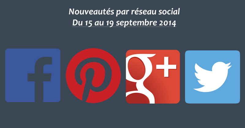 Recap de la semaine du 15 au 19 septembre 14