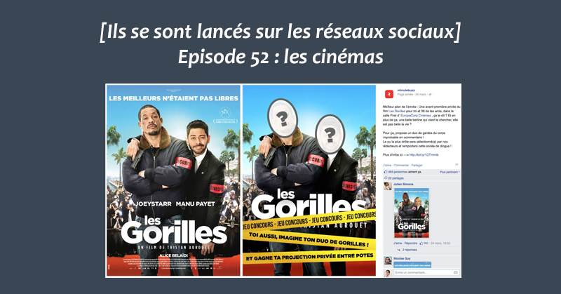 Les cinemas sur les reseaux sociaux