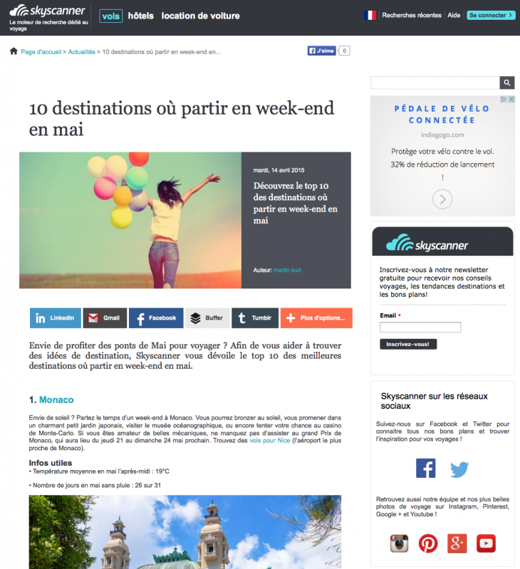 Skyscanner 1 - Formation reseaux sociaux