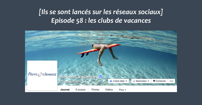 Clubs de vacances sur les reseaux sociaux